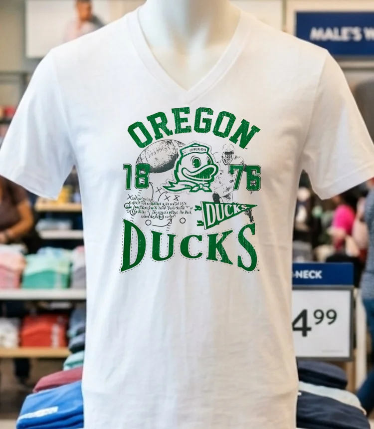 Oregon Ducks Vintage 1876 Shirt - white-t-shirt Oregon Ducks Vintage 1876 Shirt White T Shirt 1