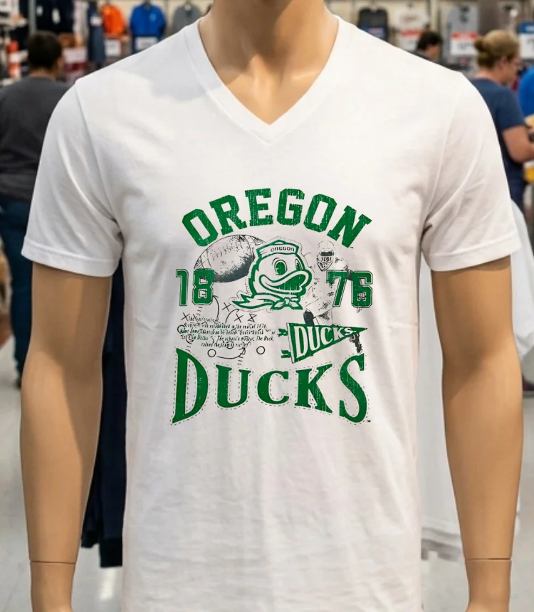 Oregon Ducks Vintage 1876 Shirt - white-t-shirt Oregon Ducks Vintage 1876 Shirt White T Shirt 2