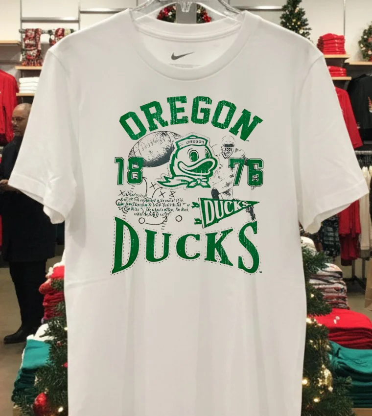 Oregon Ducks Vintage 1876 Shirt - white-t-shirt Oregon Ducks Vintage 1876 Shirt White T Shirt