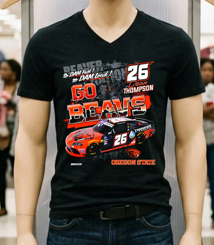 Oregon State Beavers Dean Thompson Car Flag Sports 2205 Shirt Balck Shirt 1
