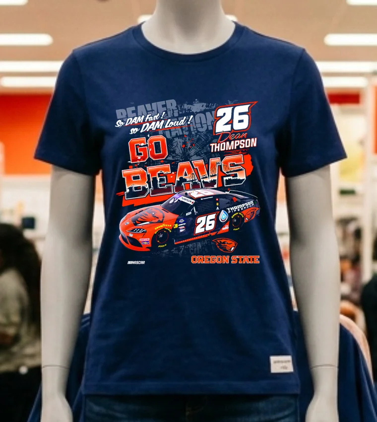 Oregon State Beavers Dean Thompson Car Flag Sports 2205 Shirt Navy Shirt