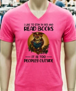 Owl I Like To Stay In Bed And Read Books Shirt