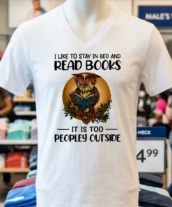 Owl I Like To Stay In Bed And Read Books Shirt