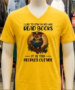 Owl I Like To Stay In Bed And Read Books Shirt