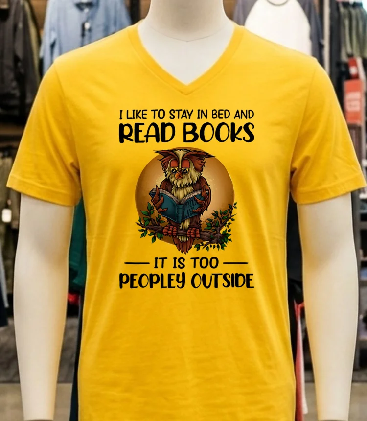 Owl I Like To Stay In Bed And Read Books Shirt - yellow-t-shirt Owl I Like To Stay In Bed And Read Books Shirt Yellow T Shirt
