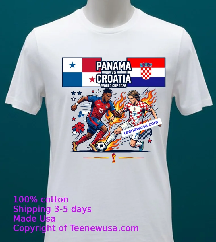 Panama Vs Croatia World Cup 2026 T Shirt - white-t-shirt 20 Panama Vs Croatia World Cup 2026 T Shirt White T Shirt 20