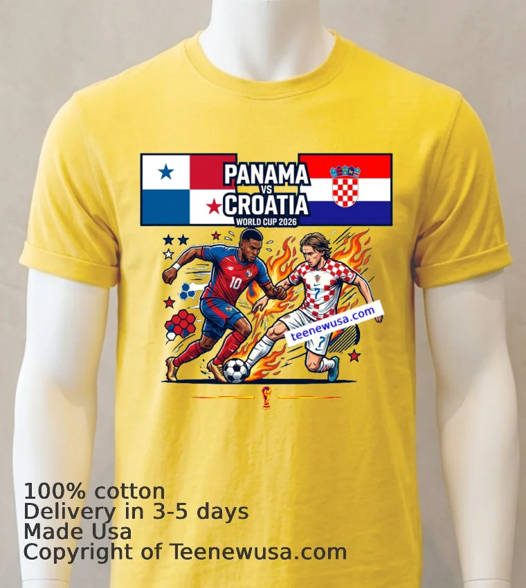 Panama Vs Croatia World Cup 2026 T Shirt - yellow-t-shirt Panama Vs Croatia World Cup 2026 T Shirt Yellow T Shirt
