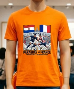 Paraguay Vs France In The Round Of 16 Of The 2026 World Cup In Philadelphia T Shirt