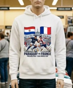 Paraguay Vs France In The Round Of 16 Of The 2026 World Cup In Philadelphia T Shirt