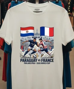 Paraguay Vs France In The Round Of 16 Of The 2026 World Cup In Philadelphia T Shirt