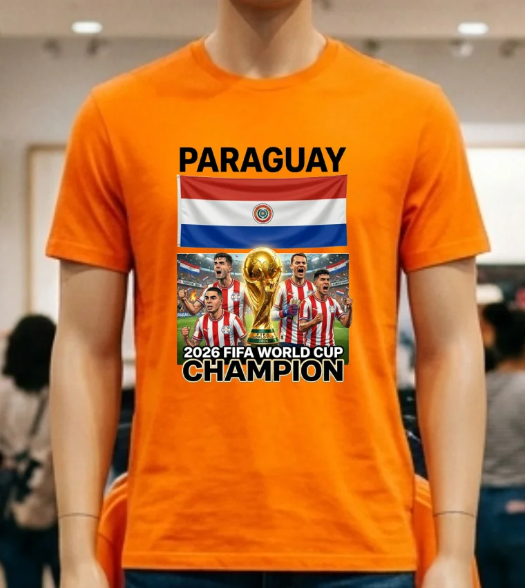 Paraguay World Cup 2026 T Shirt - orange-shirt Paraguay World Cup 2026 T Shirt Orange Shirt