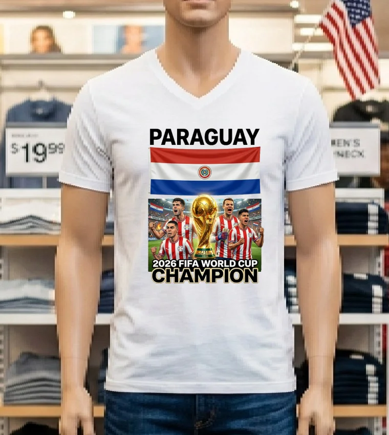 Paraguay World Cup 2026 T Shirt - white-t-shirt Paraguay World Cup 2026 T Shirt White T Shirt 1