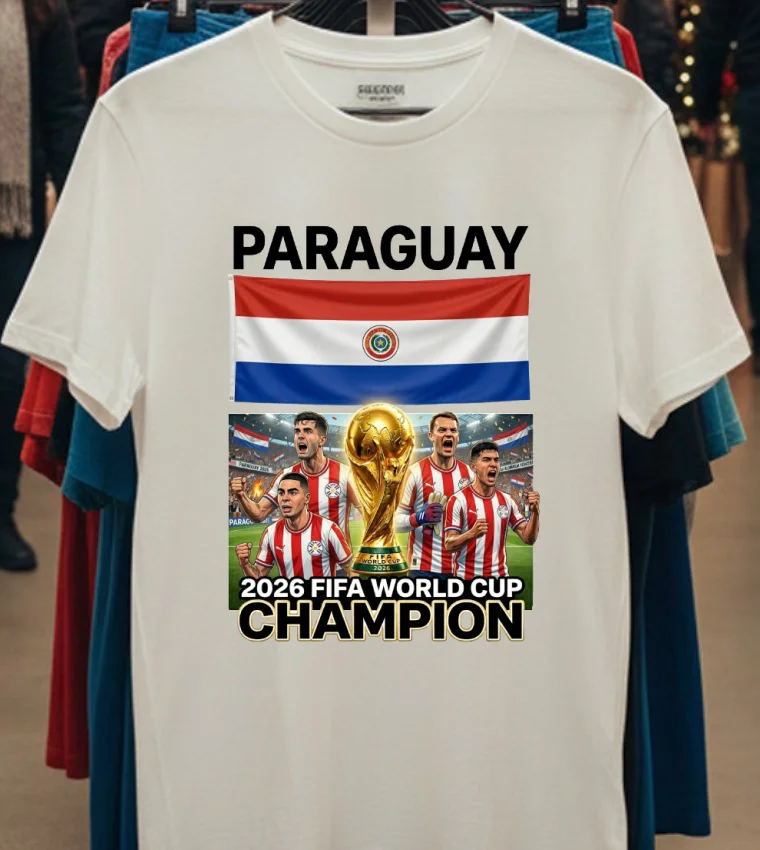 Paraguay World Cup 2026 T Shirt White T Shirt