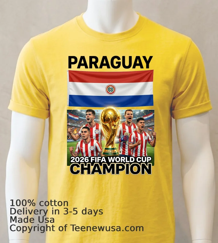 Paraguay World Cup 2026 T Shirt Yellow T Shirt