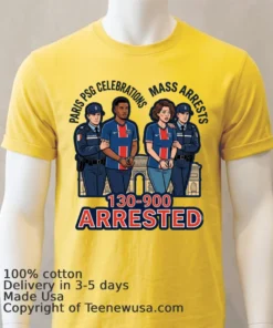 Paris Arrests Psg T Shirt Yellow T Shirt