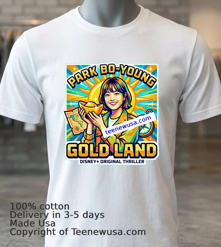 Park Bo Young Side In Disney Thriller Gold Land T Shirt White T Shirt 3