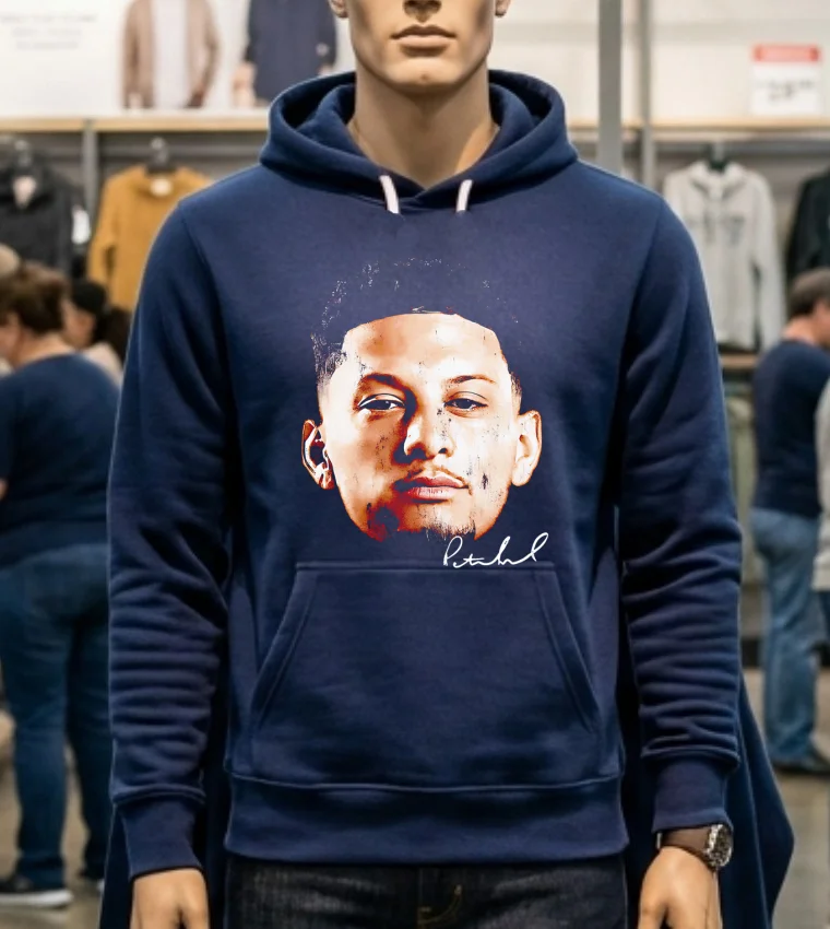 Patrick Mahomes Kansas City Vintage Heads Signature Shirt Navy Shirt