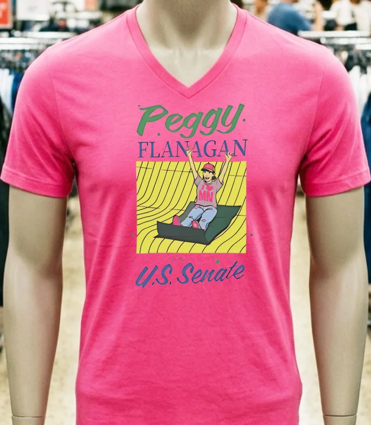 Peggy Flanagan For Us Senate Shirt - pink-t-shirt Peggy Flanagan For Us Senate Shirt Pink T Shirt