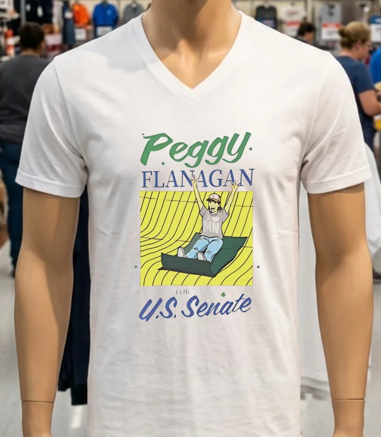 Peggy Flanagan For Us Senate Shirt - white-t-shirt Peggy Flanagan For Us Senate Shirt White T Shirt 2