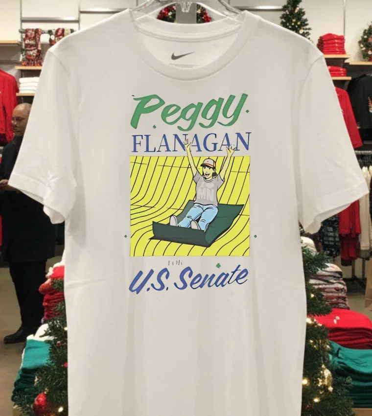 Peggy Flanagan For Us Senate Shirt - white-t-shirt Peggy Flanagan For Us Senate Shirt White T Shirt