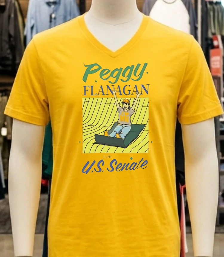 Peggy Flanagan For Us Senate Shirt - yellow-t-shirt Peggy Flanagan For Us Senate Shirt Yellow T Shirt