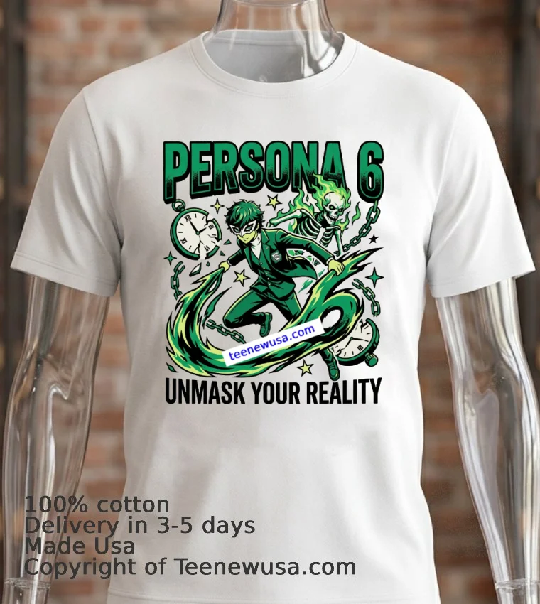 Persona 6 T Shirt - white-t-shirt 2 Persona 6 T Shirt White T Shirt 2