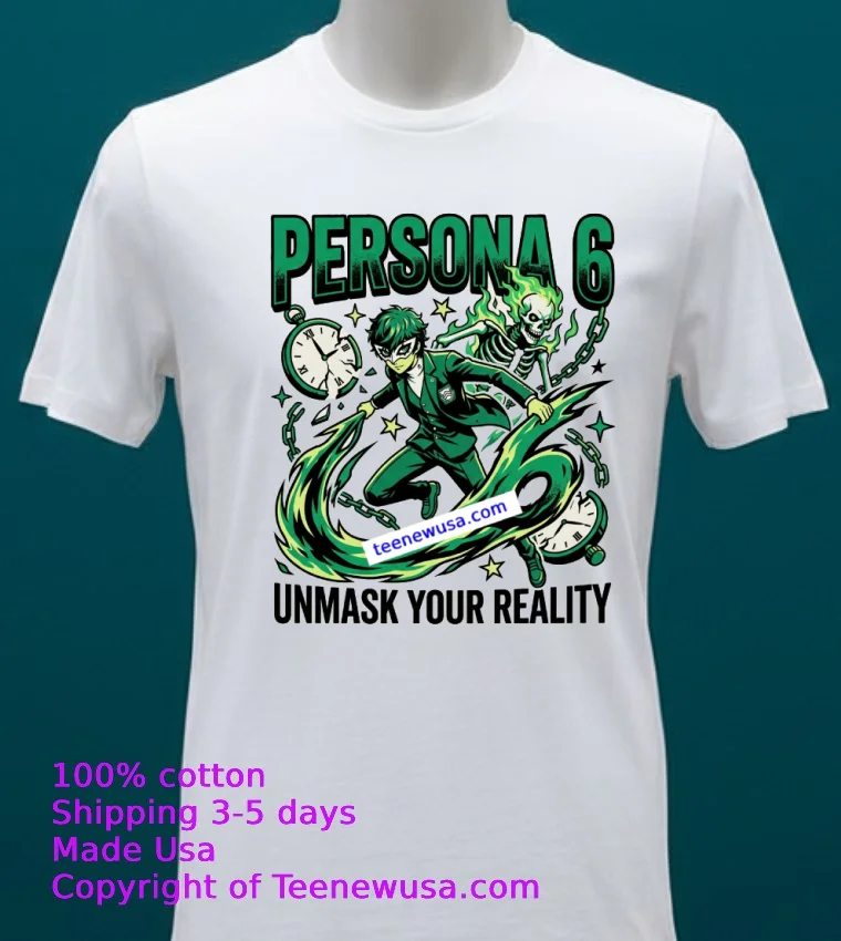 Persona 6 T Shirt - white-t-shirt 20 Persona 6 T Shirt White T Shirt 20