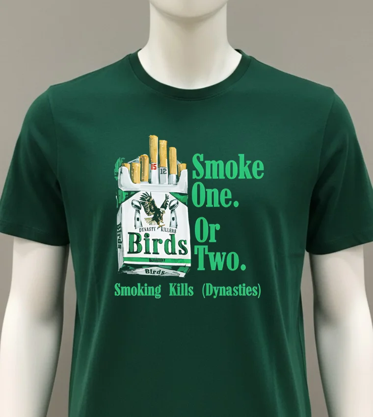 Philadelphia Eagles Birds Smoke One Or Two Champions Smoking Kills Shirt Green Shirt