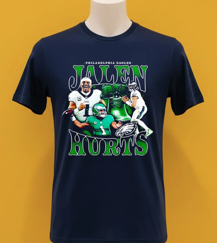 Philadelphia Eagles Jalen Hurts Nfl Notorious Player Graphic Shirt - navy-shirt Philadelphia Eagles Jalen Hurts Nfl Notorious Player Graphic Shirt Navy Shirt 1