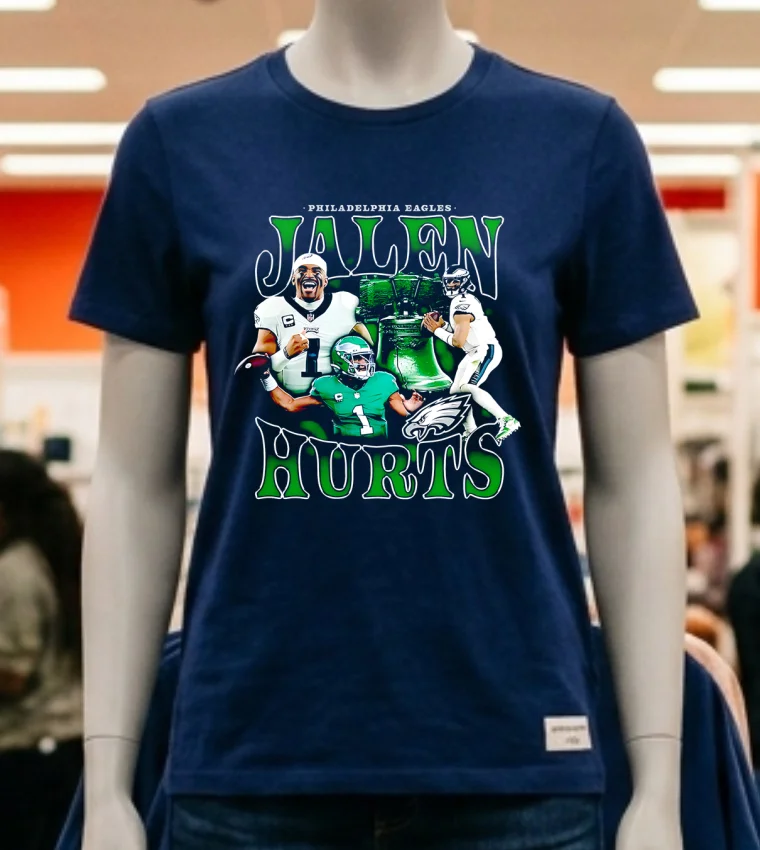Philadelphia Eagles Jalen Hurts Nfl Notorious Player Graphic Shirt - navy-shirt Philadelphia Eagles Jalen Hurts Nfl Notorious Player Graphic Shirt Navy Shirt 2