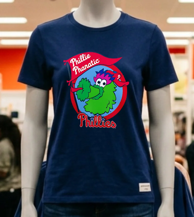 Philadelphia Phillies Logo Hand Holding Flag Iconic Baseball Shirt - navy-shirt Philadelphia Phillies Logo Hand Holding Flag Iconic Baseball Shirt Navy Shirt 2