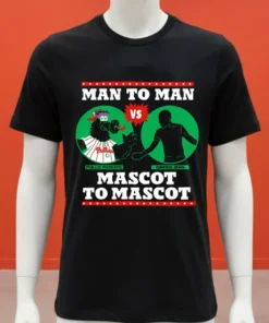 Philadelphia Phillies Man To Man Phillie Phanatic Vs Green Man Mascot To Mascot Shirt