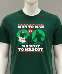 Philadelphia Phillies Man To Man Phillie Phanatic Vs Green Man Mascot To Mascot Shirt