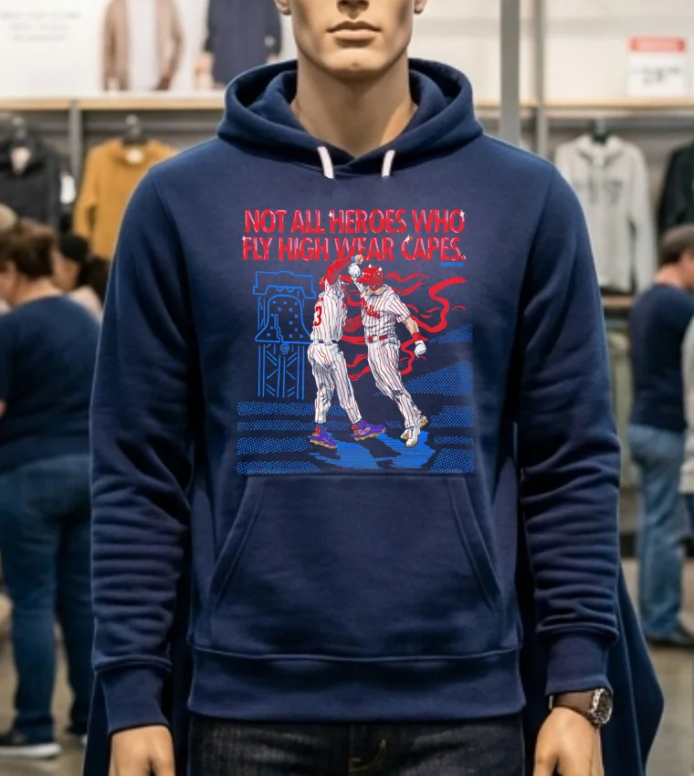 Philadelphia Phillies Not All Heroes Who Fly High Wear Capes Shirt - navy-shirt Philadelphia Phillies Not All Heroes Who Fly High Wear Capes Shirt Navy Shirt