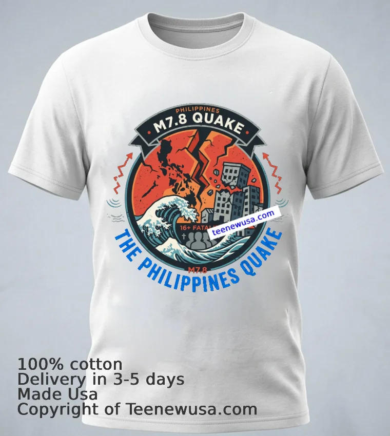 Philippines Earthquake - white-t-shirt 1 Philippines Earthquake White T Shirt 1