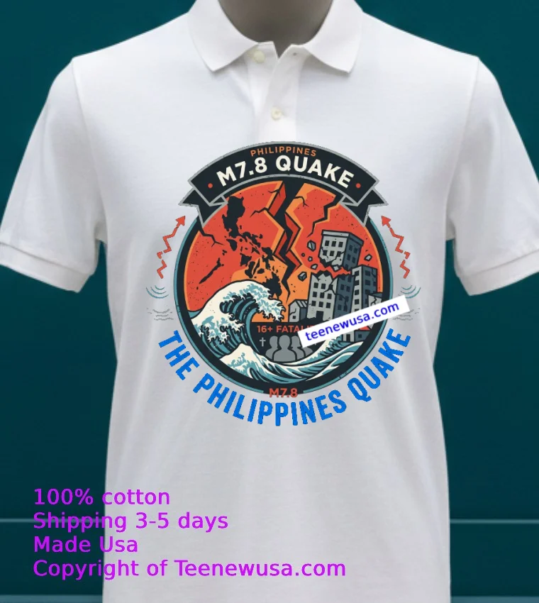 Philippines Earthquake White T Shirt 23