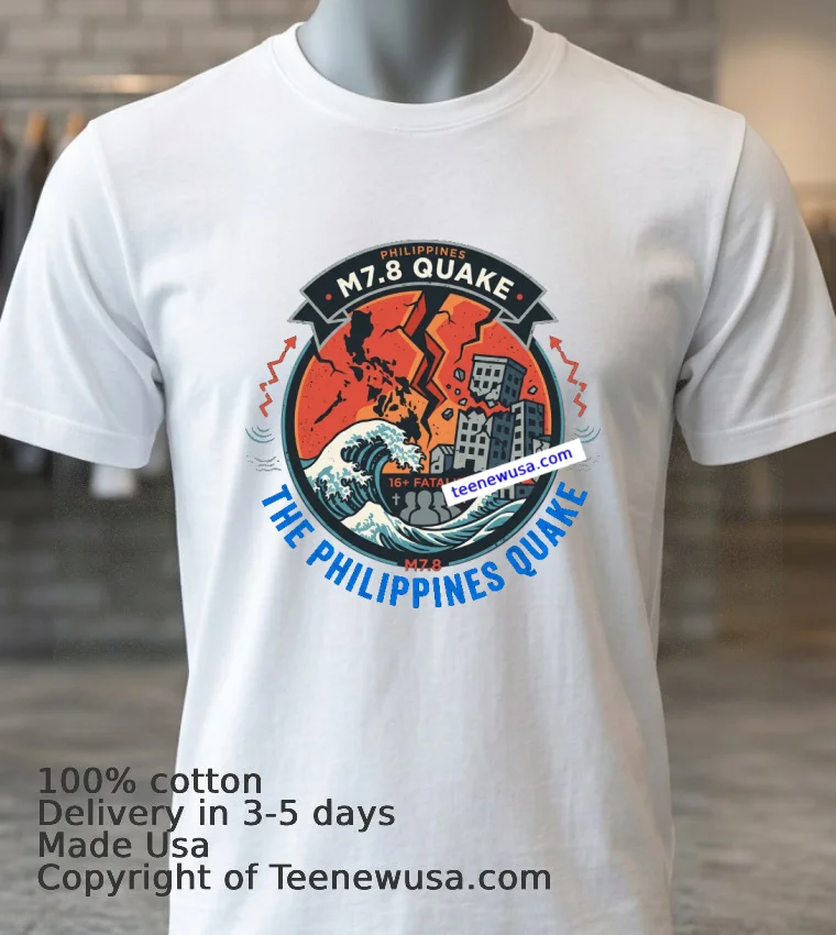 Philippines Earthquake - white-t-shirt 3 Philippines Earthquake White T Shirt 3