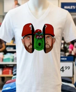Philly Split Kyle Schwarber And Phillie Phanatic Baseball Shirt