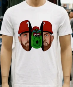 Philly Split Kyle Schwarber And Phillie Phanatic Baseball Shirt