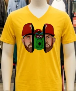 Philly Split Kyle Schwarber And Phillie Phanatic Baseball Shirt