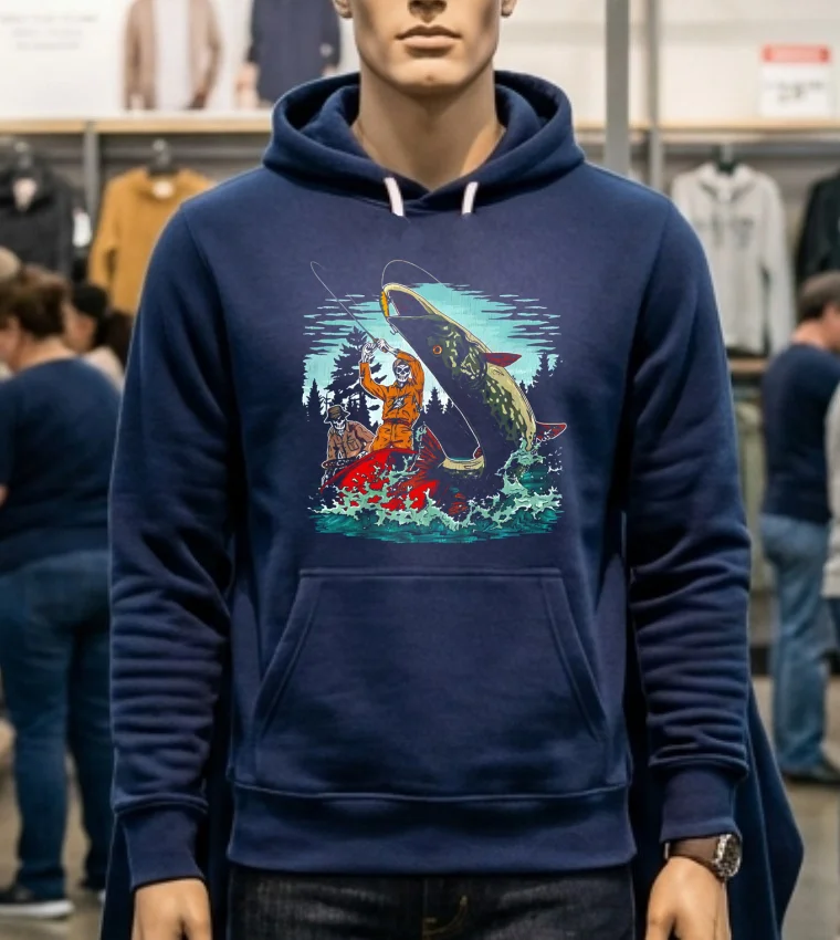 Pike Strike Skeleton Shirt Navy Shirt