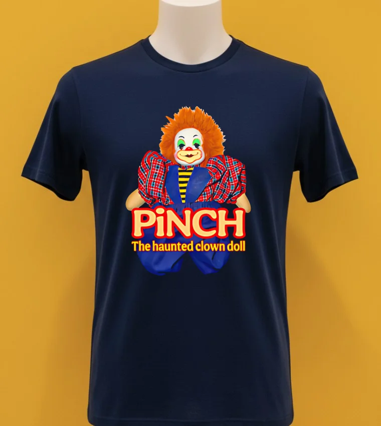 Pinch The Haunted Clown Doll Shirt - navy-shirt Pinch The Haunted Clown Doll Shirt Navy Shirt 1
