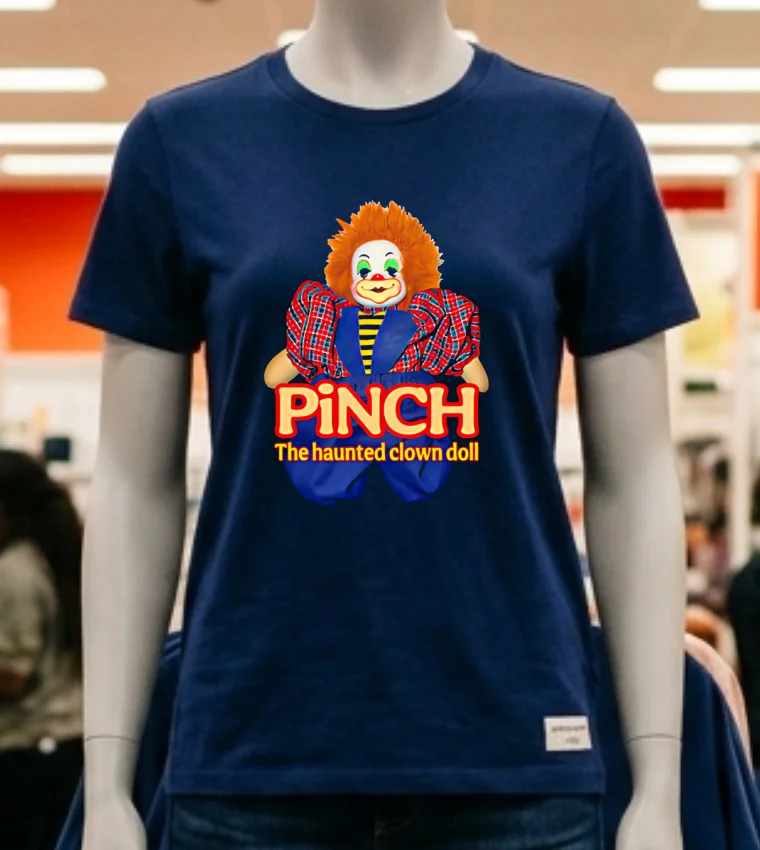 Pinch The Haunted Clown Doll Shirt - navy-shirt Pinch The Haunted Clown Doll Shirt Navy Shirt 2