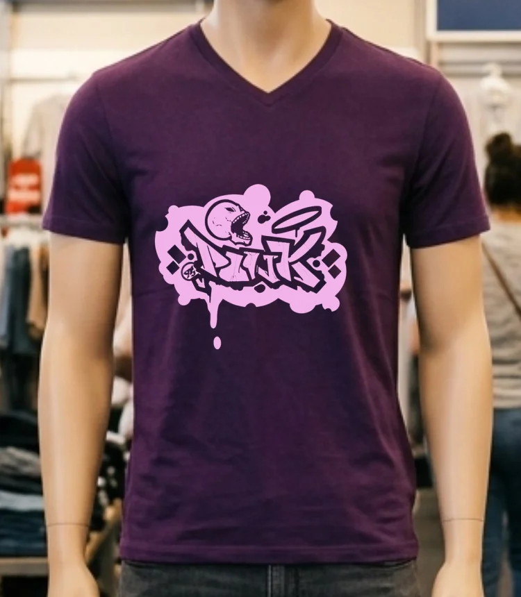 Pink Skull 25 Shirt - purple-shirt Pink Skull 25 Shirt Purple Shirt