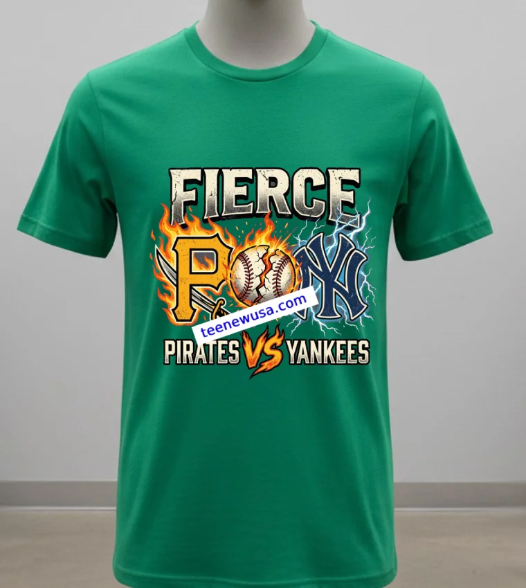 Pirates Vs Yankees Mlb Sport T Shirt - green-shirt Pirates Vs Yankees Mlb Sport T Shirt Green Shirt