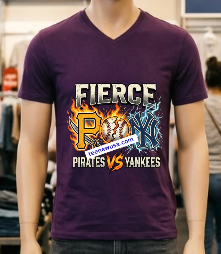 Pirates Vs Yankees Mlb Sport T Shirt Purple Shirt