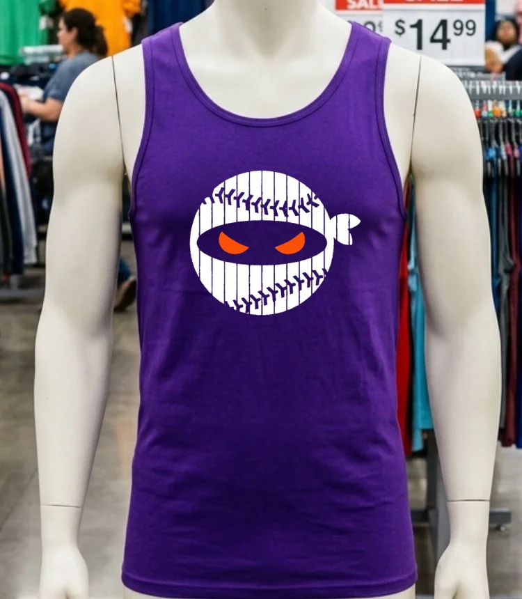 Pitching Ninja New York Baseball Shirt - purple-shirt Pitching Ninja New York Baseball Shirt Purple Shirt 1