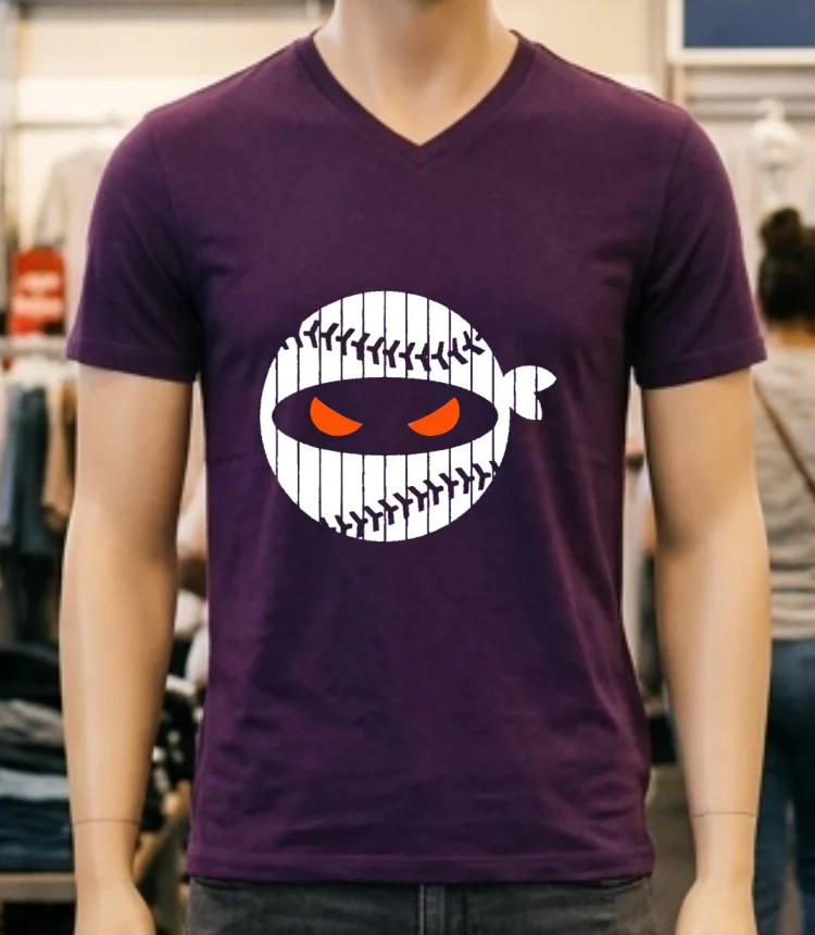 Pitching Ninja New York Baseball Shirt Purple Shirt