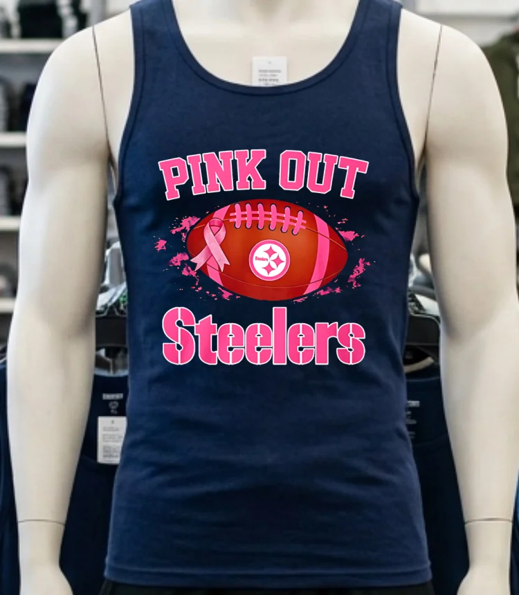 Pittsburgh Steelers Pink Out Ball Shirt Navy Shirt