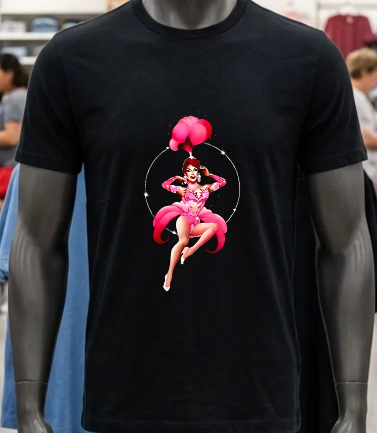Plasma Pink Showgirl Meme Shirt - balck-shirt Plasma Pink Showgirl Meme Shirt Balck Shirt 1